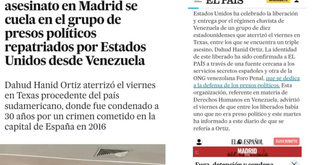El autor de un triple asesinato en Madrid se cuela en el grupo de presos políticos repatriados por Estados Unidos desde Venezuela