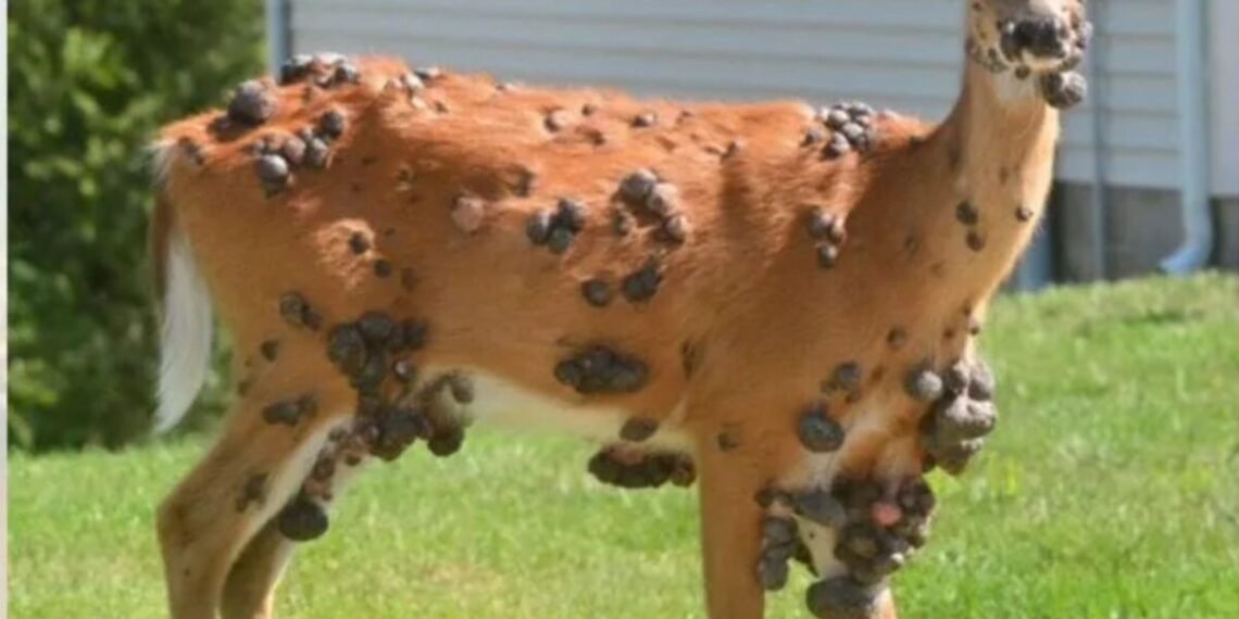¿Por qué algunos ciervos en EE UU presentan extraños bultos en la piel?