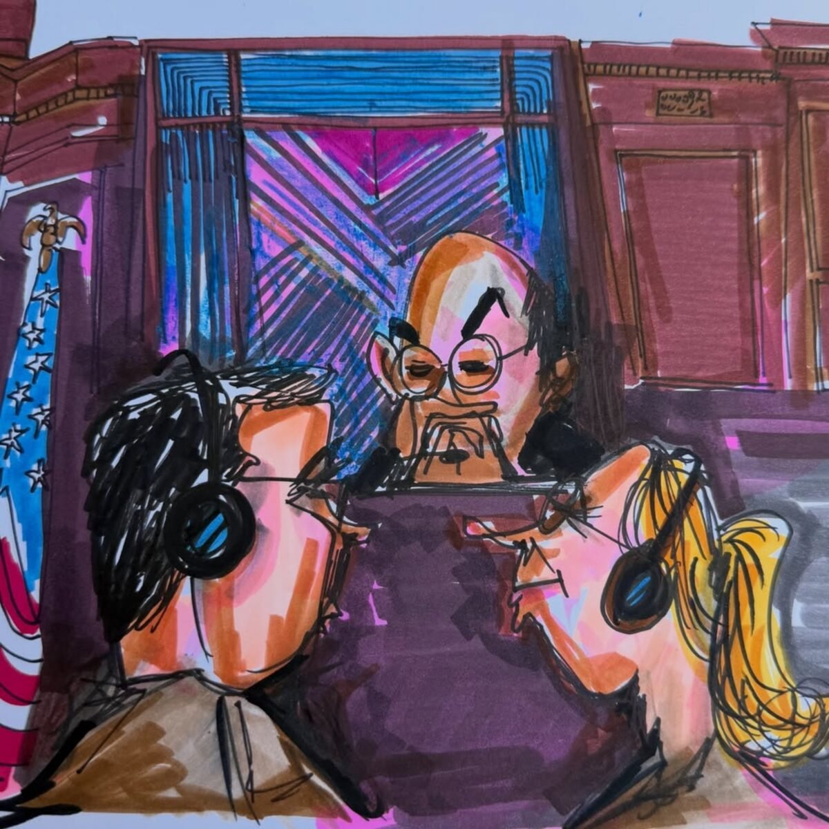 Jorge Torrealba, el caricaturista que asistió a la audiencia de Maduro: “Era los ojos de Venezuela en ese momento”